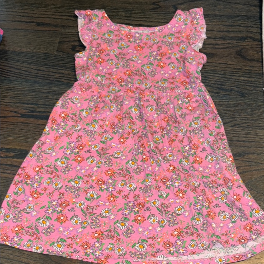 Floral Pink Kids Dress